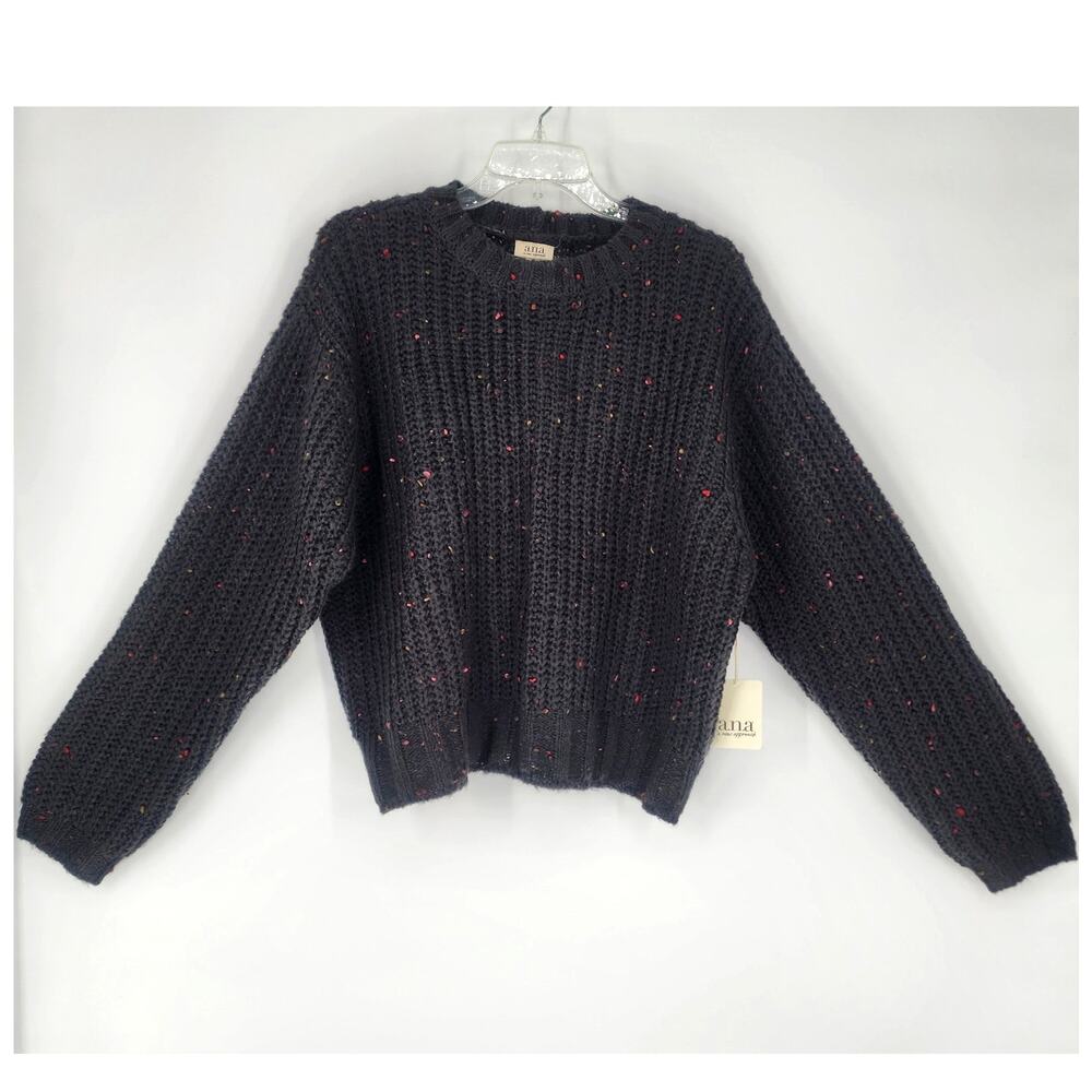 a.n.a A New Approach Speckled Knit Sweater Gray Women’s Large